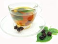 Fruit tea with blackberry berries