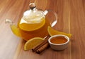 Fruit tea -	orange,citrus,cinnam on Royalty Free Stock Photo