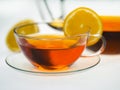 Fruit tea on white background Royalty Free Stock Photo