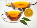 Fruit tea on white background Royalty Free Stock Photo