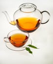 Fruit tea on white background Royalty Free Stock Photo
