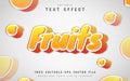Fruit text effect with orange gradient Royalty Free Stock Photo