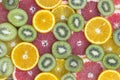 Fruit textures, background, grapefruit, kiwi, orange, food, fruit, green, slice, Royalty Free Stock Photo
