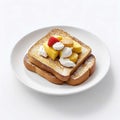 Fruit-Topped French Toast Image Royalty Free Stock Photo