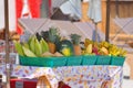 Sale of fresh fruits on the beach