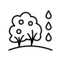 Fruit Tree Icon. Icon related to Farming And Farm. Suitable for web site design, app, user interfaces. Line icon style. Simple