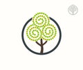 Fruit tree isolated vector logo. Apple garden logotype concept. EPS10 Royalty Free Stock Photo