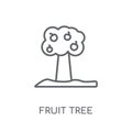 Fruit tree linear icon. Modern outline Fruit tree logo concept o