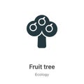 Fruit tree vector icon on white background. Flat vector fruit tree icon symbol sign from modern ecology collection for mobile Royalty Free Stock Photo