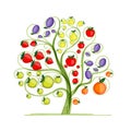 Fruit tree for your design Royalty Free Stock Photo