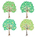 Fruit trees. Vector clip art Royalty Free Stock Photo
