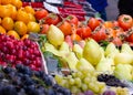 Fruit variety on street food market in Istanbul Royalty Free Stock Photo