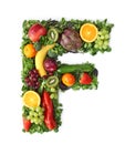 Fruit and vegetable alphabet