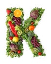 Fruit and vegetable alphabet