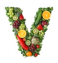 Fruit and vegetable alphabet