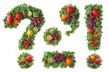 Fruit and vegetable alphabet