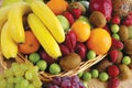 Fruit and vegetable basket Royalty Free Stock Photo
