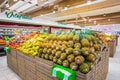 Fruit and vegetable department with numerous varieties