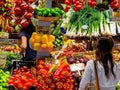 Fruit and vegetable market Royalty Free Stock Photo