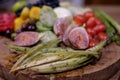 Fruit and vegetable platter, photographed at Babylonstoren Wine Estate, Franschhoek, South Africa Royalty Free Stock Photo