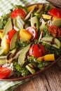 Fruit vegetable salad of mango, avocado, kiwi, tomato and lettuc Royalty Free Stock Photo