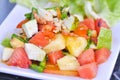 Fruit and vegetable salad , spicy fruit salad Royalty Free Stock Photo