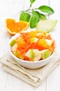 Fruit vegetable salad in white bowl Royalty Free Stock Photo