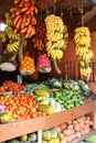 Fruit and vegetable shop. India Royalty Free Stock Photo