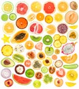 Fruit and vegetable slices Royalty Free Stock Photo