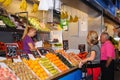 Fruit and vegetable stall, Malaga, Spain. Royalty Free Stock Photo