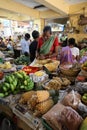 Fruit and Vegetable Stalls, Municipal Market, near Rue Heliodoro Salgado,Panaji, Goa, India Royalty Free Stock Photo