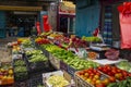 Fruit and vegetable stand in the Acre market Royalty Free Stock Photo