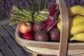 Fruit and vegetables in basket Royalty Free Stock Photo