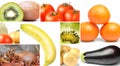 Fruit and vegetables collage Royalty Free Stock Photo