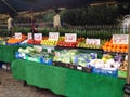 Fruit and vegetables in a Farmers market. Royalty Free Stock Photo