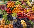 Fruit and vegetables on a market