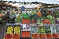 Fruit and vegetables shoppers at fruit and vegetables vendor