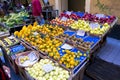 Fruit and vegetables stall in a ambulant market place