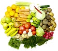 Fruit vegetables vitamins for health and mood Royalty Free Stock Photo