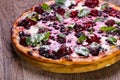 Fruit vegetarin pizza Royalty Free Stock Photo
