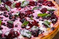 Fruit vegetarin pizza Royalty Free Stock Photo