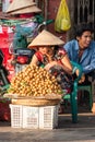 Fruit vendor selling different fruits Royalty Free Stock Photo