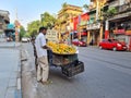 A fruit vendor in the sreet of Kolkata Royalty Free Stock Photo