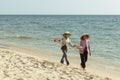 Fruit vendors on the beach of Phu Quoc Island