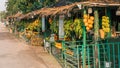 Fruit Vendors at Sultan Qaboos Street in salalah, oman, Dhofar Governorate Royalty Free Stock Photo