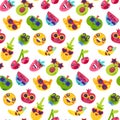 Fruit vitamin party food seamless pattern vector