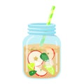 Fruit water icon, freshness and summer beverage