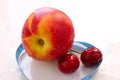 Fruit for weight loss, Meter - a device for measuring length, a healthy lifestyle, cherry, peach