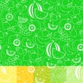 Fruit white silhouette seamless pattern