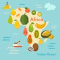 Fruit world map, Africa